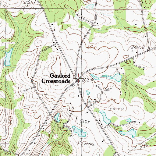 Topographic Map of Gaylords Crossroads, SC