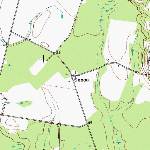 Topographic Map of Genoa, SC
