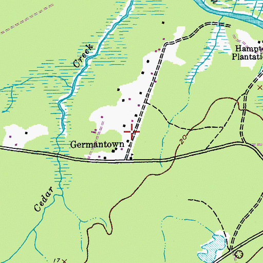 Topographic Map of Germantown, SC