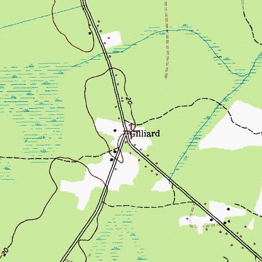 Topographic Map of Gilliard, SC