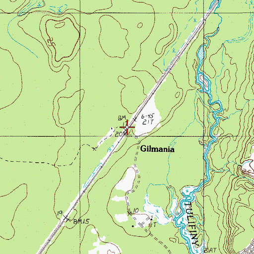 Topographic Map of Gilmania, SC