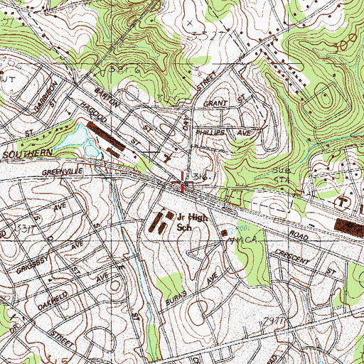 Topographic Map of Glenwood, SC