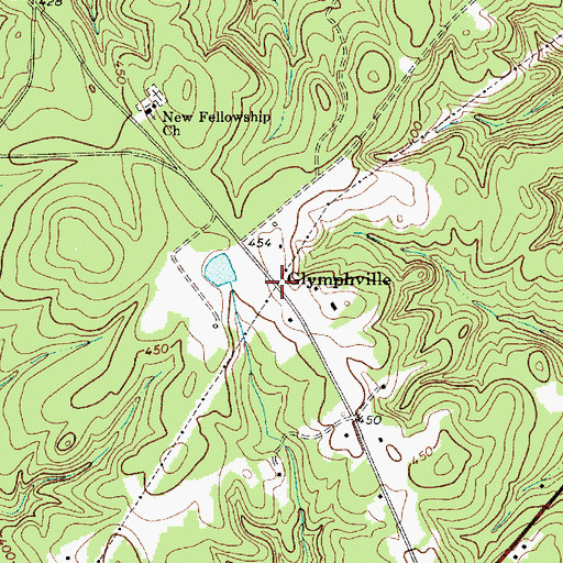Topographic Map of Glymphville, SC