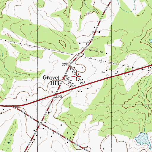 Topographic Map of Gravel Hill, SC