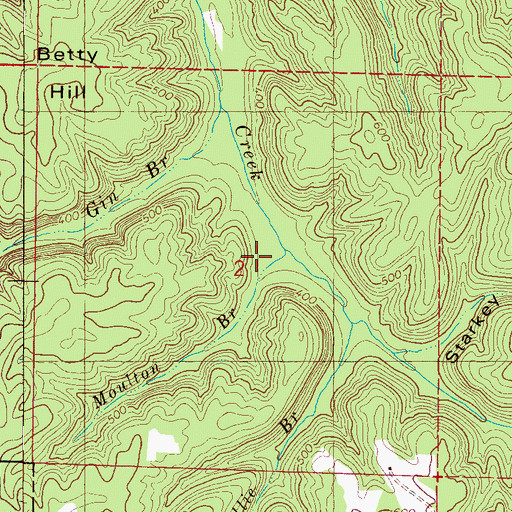 Topographic Map of Moulton Branch, AL