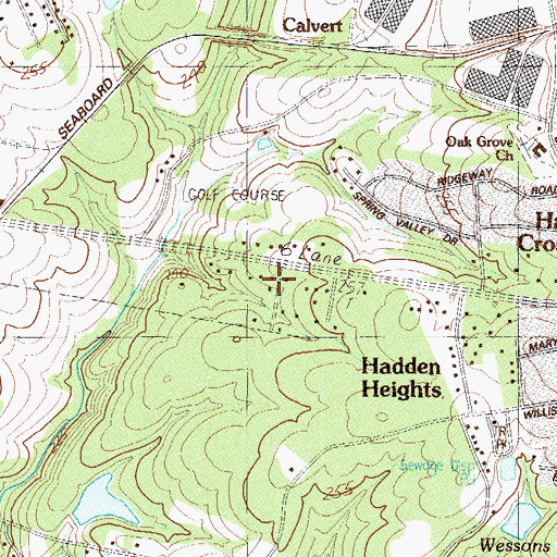 Topographic Map of Hadden Heights, SC