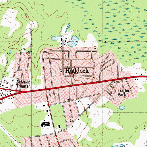 Topographic Map of Haddock, SC