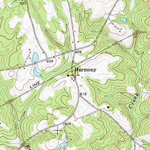 Topographic Map of Harmony, SC
