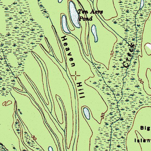 Topographic Map of Heaven Hill, SC