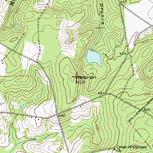 Topographic Map of Hebron Hill, SC