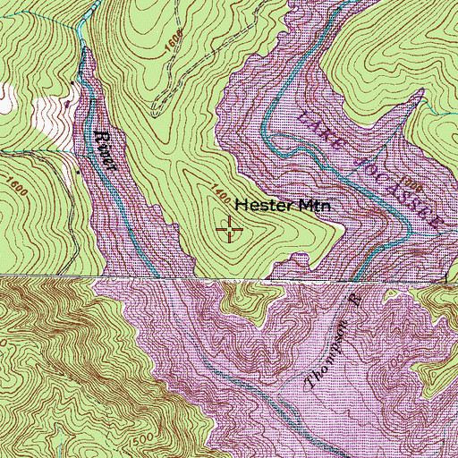 Topographic Map of Hester Mountain, SC