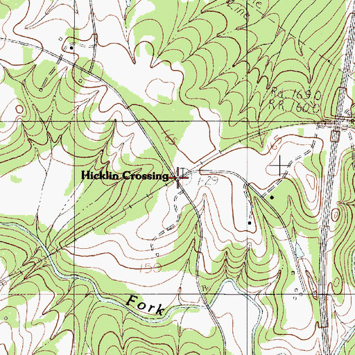 Topographic Map of Hicklin Crossing, SC