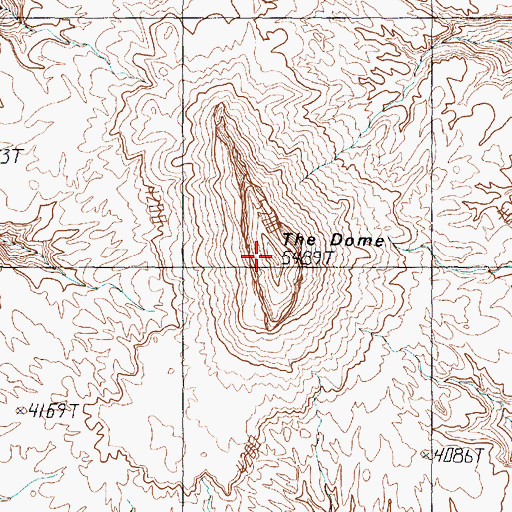 Topographic Map of The Dome, AZ