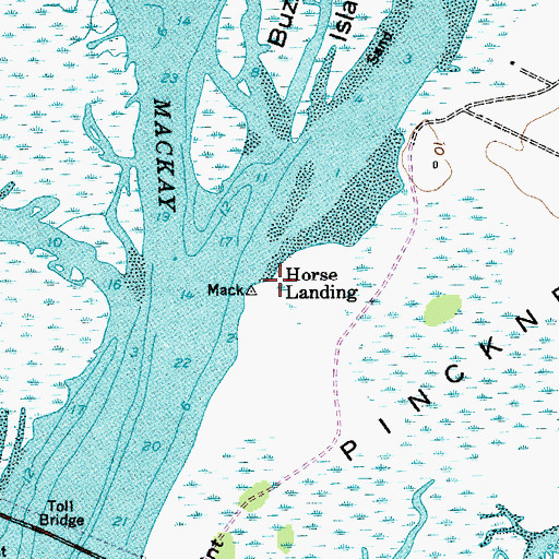 Topographic Map of Horse Landing, SC