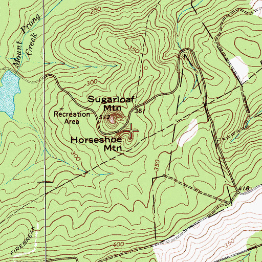 Topographic Map of Horseshoe Mountain, SC