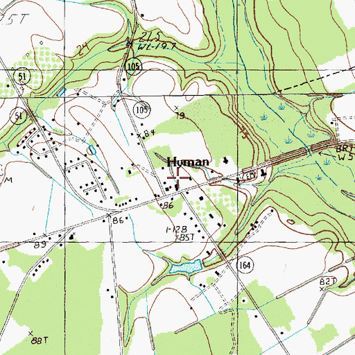 Topographic Map of Hyman, SC
