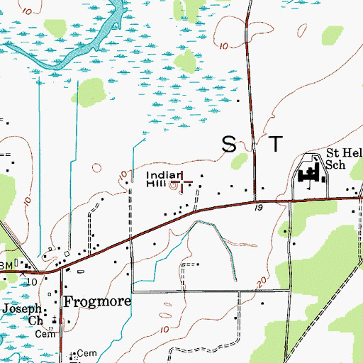 Topographic Map of Indian Hill, SC