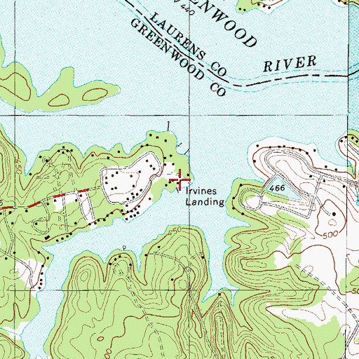Topographic Map of Irvines Landing, SC