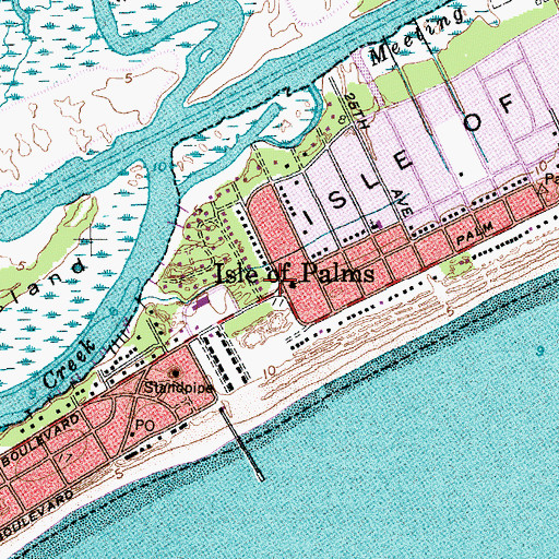 Topographic Map of Island of Palms, SC