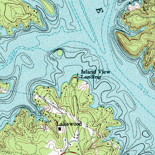 Topographic Map of Island View Landing, SC