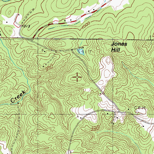 Topographic Map of Jones Hill, SC