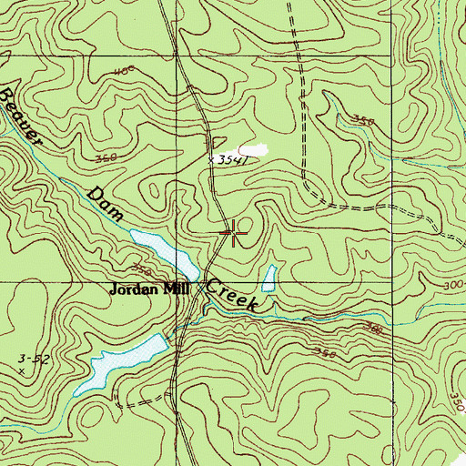 Topographic Map of Jordan Mill, SC