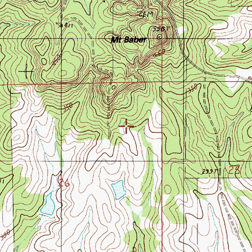 Topographic Map of Mount Baber, AL