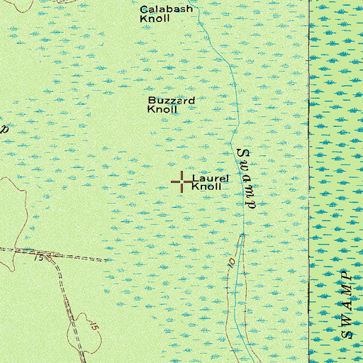 Topographic Map of Laurel Knoll, SC