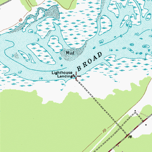 Topographic Map of Lighthouse Landing, SC