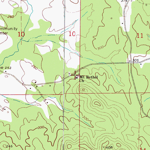 Topographic Map of Mount Bethel Church, AL