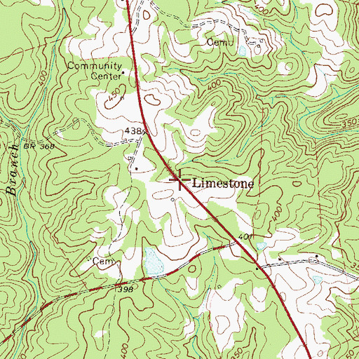 Topographic Map of Limestone, SC