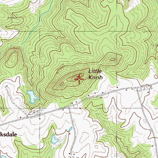 Topographic Map of Little Knob, SC