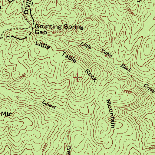 Topographic Map of Little Table Rock Mountain, SC