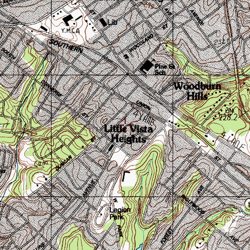 Topographic Map of Little Vista Heights, SC