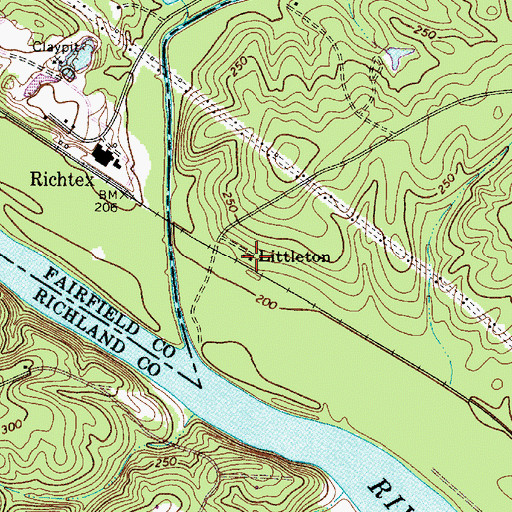 Topographic Map of Littleton, SC