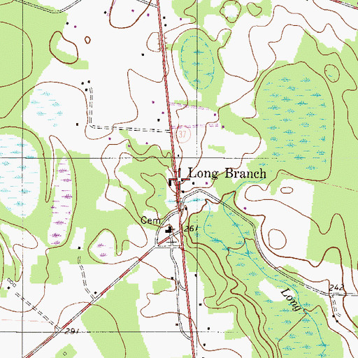 Topographic Map of Long Branch, SC