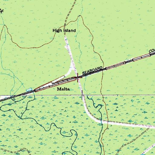 Topographic Map of Malta, SC