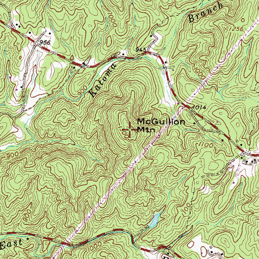 Topographic Map of McGullion Mountain, SC