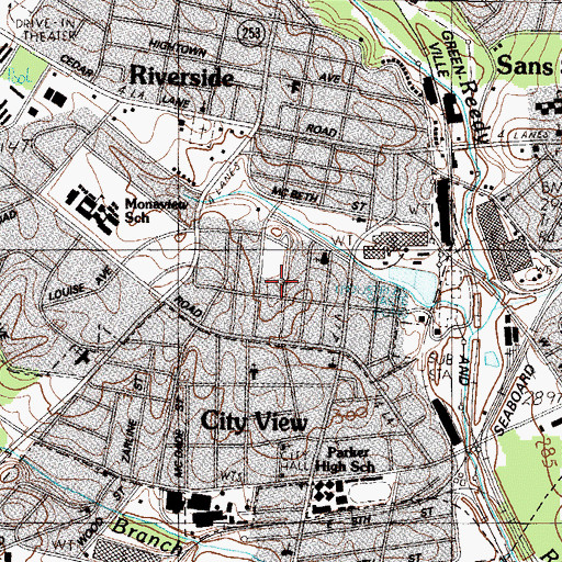 Topographic Map of Monaghan, SC