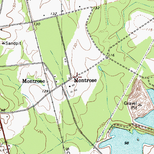 Topographic Map of Montrose, SC