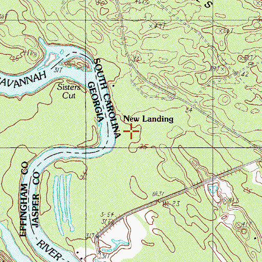 Topographic Map of New Landing, SC