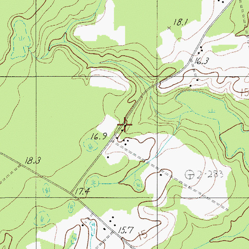 Topographic Map of Newville School, SC