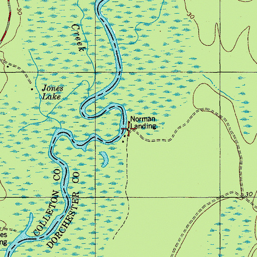 Topographic Map of Norman Landing, SC