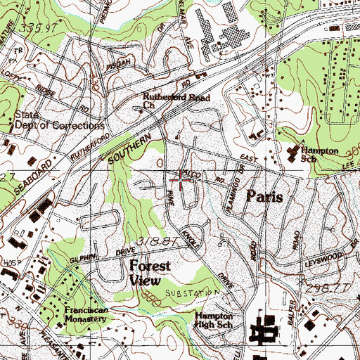 Topographic Map of Paris (historical), SC