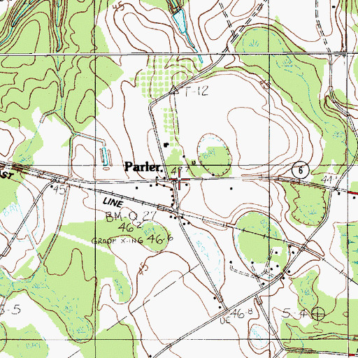 Topographic Map of Parler, SC