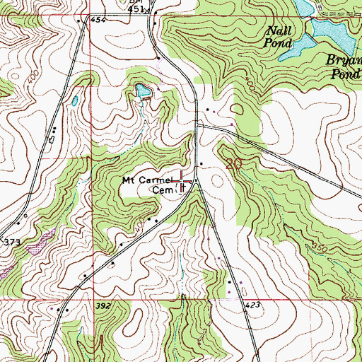 Topographic Map of Mount Carmel Cemetery, AL