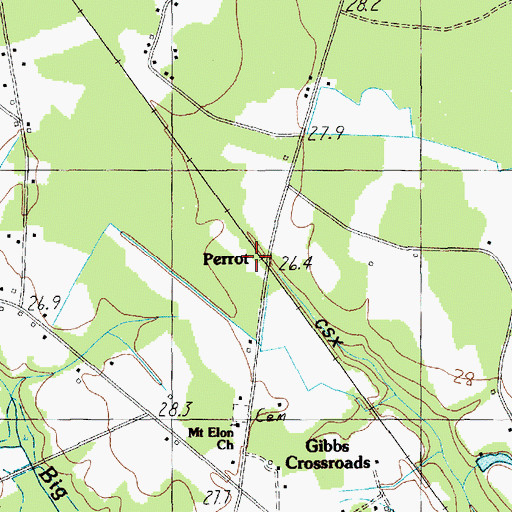 Topographic Map of Perrot, SC