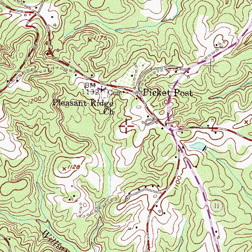Topographic Map of Picket Post, SC