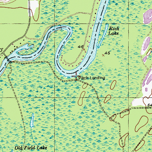 Topographic Map of Pitch Landing, SC