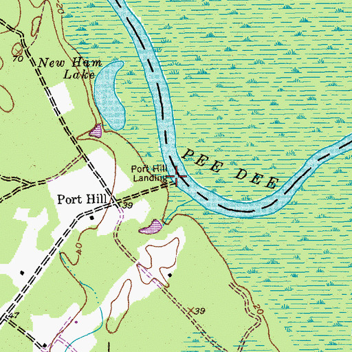 Topographic Map of Port Hill Landing, SC